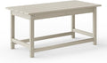 Malibu Outdoor Coffee Table 35in x 17.5in - Durable All-Weather Table