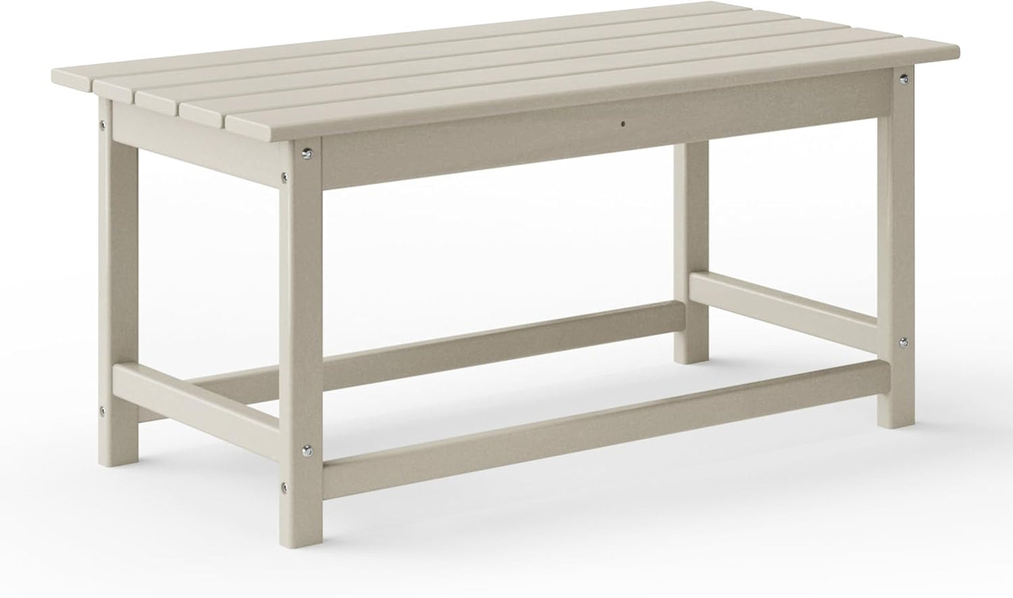 Malibu Outdoor Coffee Table - All Weather Poly Lumber Design