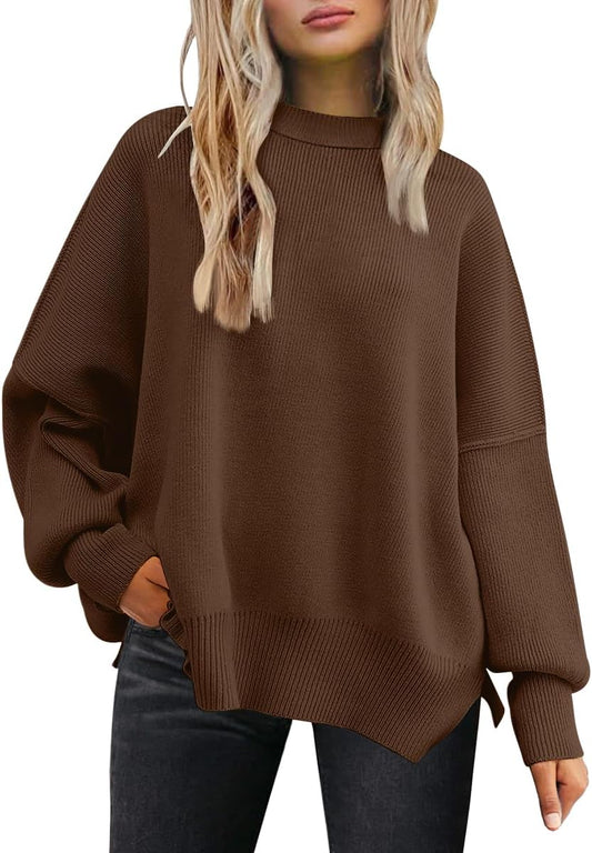 LILLUSORY Women's Oversized Batwing Sweaters for Fall Style