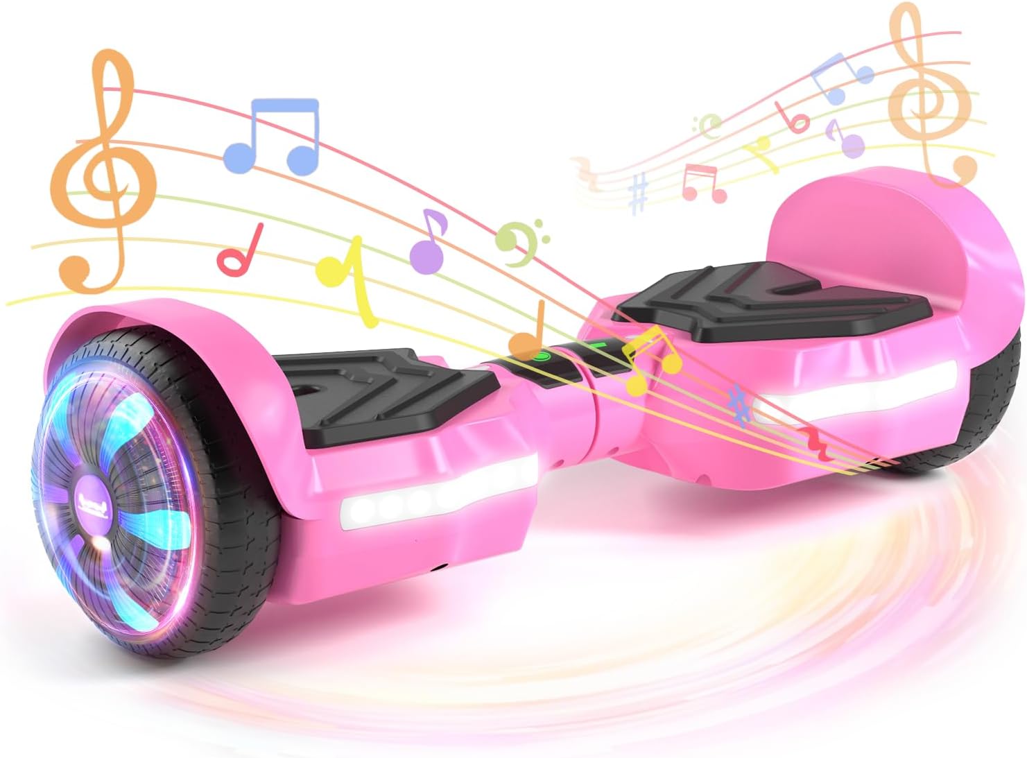 SIMATE Scooter with Bluetooth Speakers and LED Light-Up Wheels