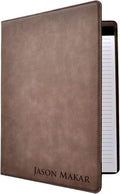 Personalized Leather Portfolio Notebook - Custom Engraved Gift