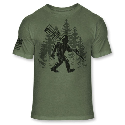 Bigfoot Disc Golf Tee - Handmade Athletic Blend Shirt