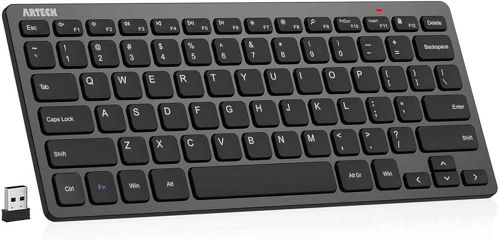 Arteck Ultra Slim Wireless Keyboard - Media Hotkeys