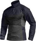 CQR Men's Combat Shirt 1/4 Zip Tactical Long Sleeve for Men - Durable