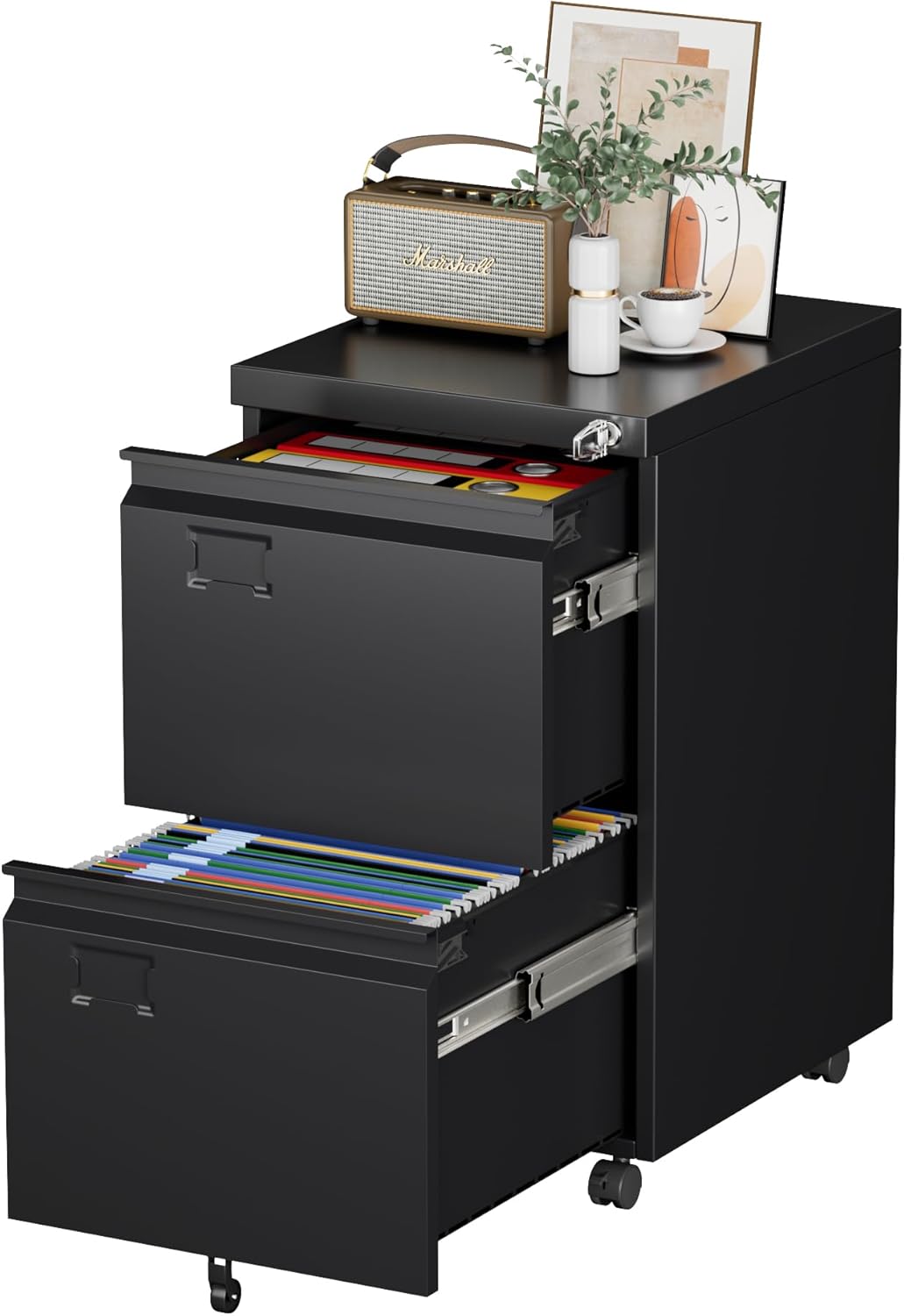 METAN 2 Drawer Vertical File Cabinet with Lock for Office Use
