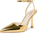 Closed Toe Ankle Strap Heels Women Pumps Pointed Toe - Elegant Comfort