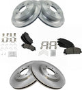 TRQ Front and Rear Brake Pad & Rotor Kit Compatible with 2017-2019
