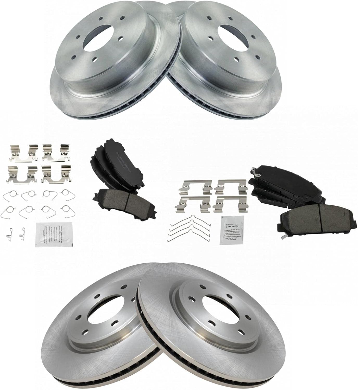 TRQ Brake Pad & Rotor Kit for 2017-2019 Nissan Titan - Quality Parts