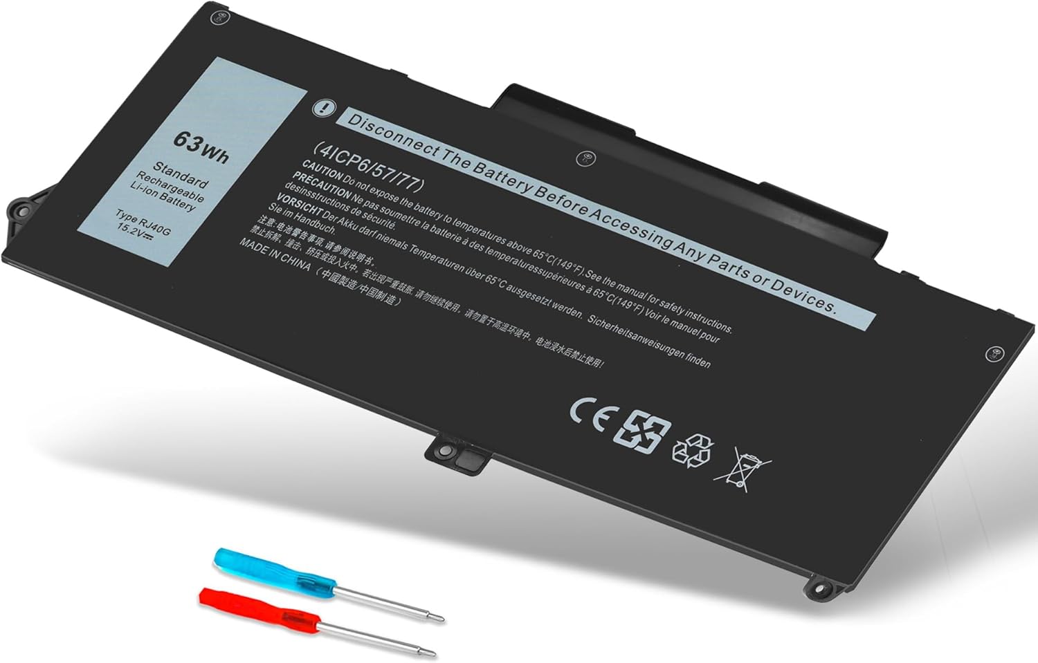 63Wh RJ40G Laptop Battery Replacement for Dell Latitude Series