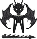 PU Dragon Wings Cosplay Set With Tail and Mask - Kids Size