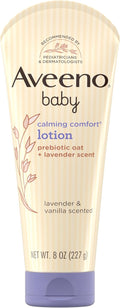 Aveeno Baby Calming Comfort Lotion | Lavender & Vanilla Scent | Non-Greasy Moisture