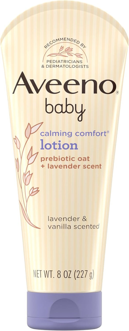Aveeno Baby Calming Comfort Lotion | Lavender & Vanilla Scent | Non-Greasy Moisture