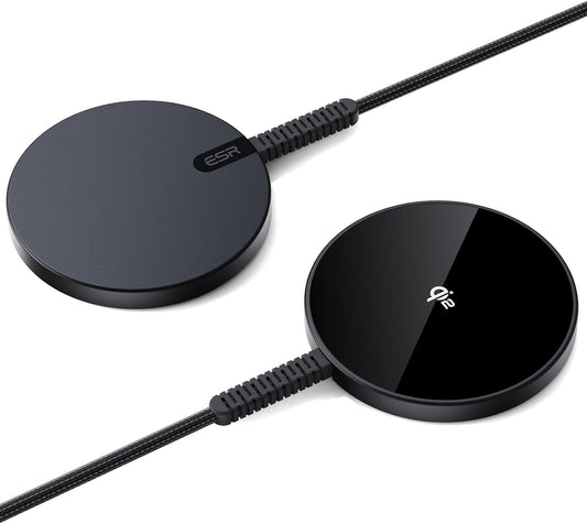 ESR 2 Pack 15W Wireless Charger for iPhone & AirPods, Strong Magnetic Pad