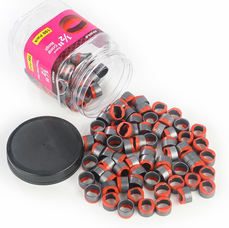 1/2 Pex Copper Crimp Rings with End Stop for Plumbing Needs