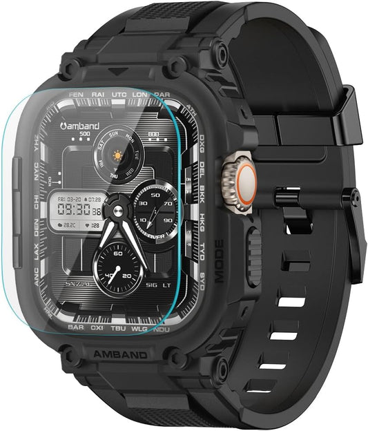 amBand Men's Military Protective Case for Apple Watch