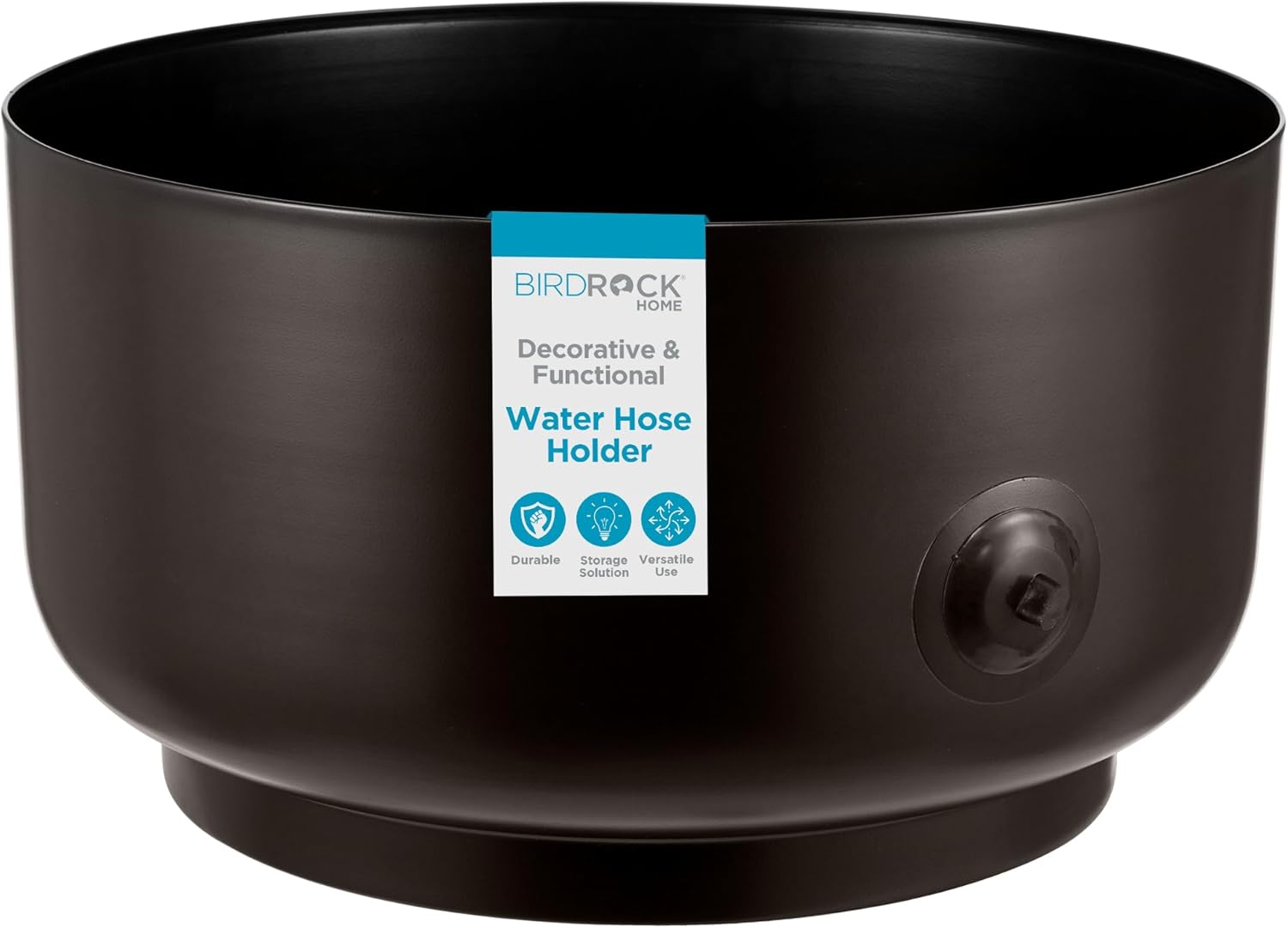BIRDROCK HOME Decorative Footed Water Hose Holder Pot