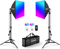 RGB Softbox Lighting Kit with App Control - Compact Studio Kit