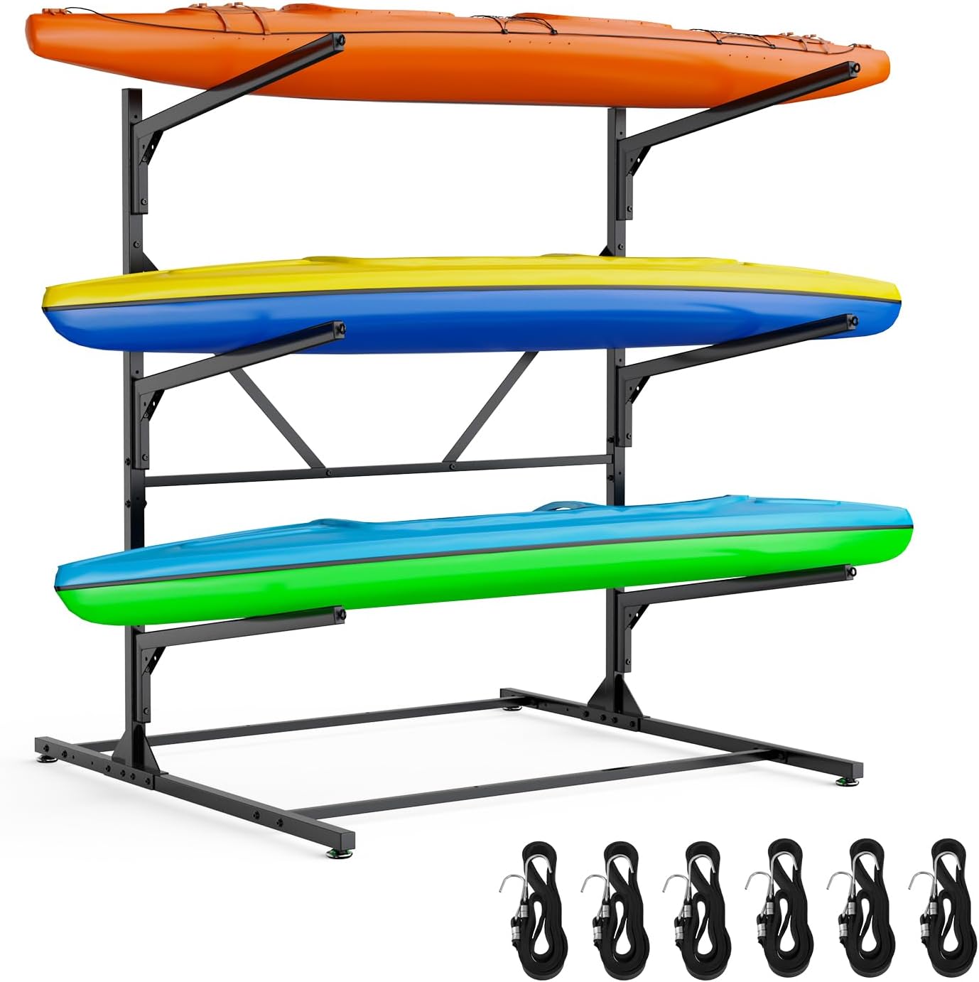Adjustable Freestanding Kayak Rack for Outdoor Storage Needs