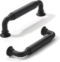 khtumeware Matte Black Cabinet Pulls 4 in Hole Center - Heavy Duty