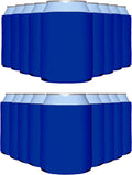 PartyPrints Royal Blue 100 Pack Can Cooler Sleeves - Keeps Drinks Cold