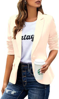 Womens Casual Blazers Long Sleeve Lapel Button Slim Work (Style 2ZFY)