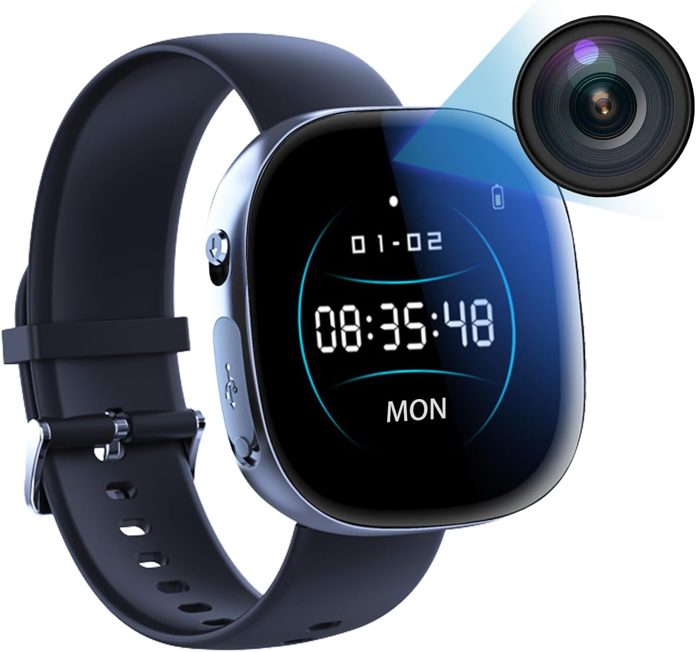 HD 1080P Hidden Camera Watch - Playback & Time Display