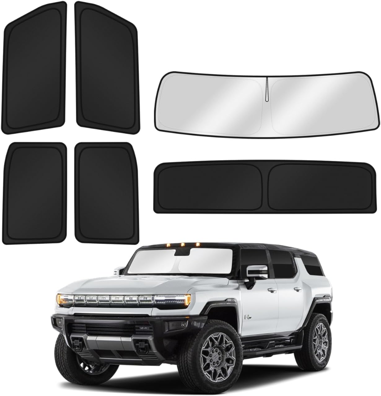 Sunshades for 2022-2026 GMC Hummer EV Accessories - 6PCS