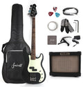 Full Size Four String Electric Bass Guitar Kit - Portable 10W Amp
