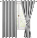 Hiasan Silver Grey Grommet Blackout Curtains 60 x 72 in - Set of 2