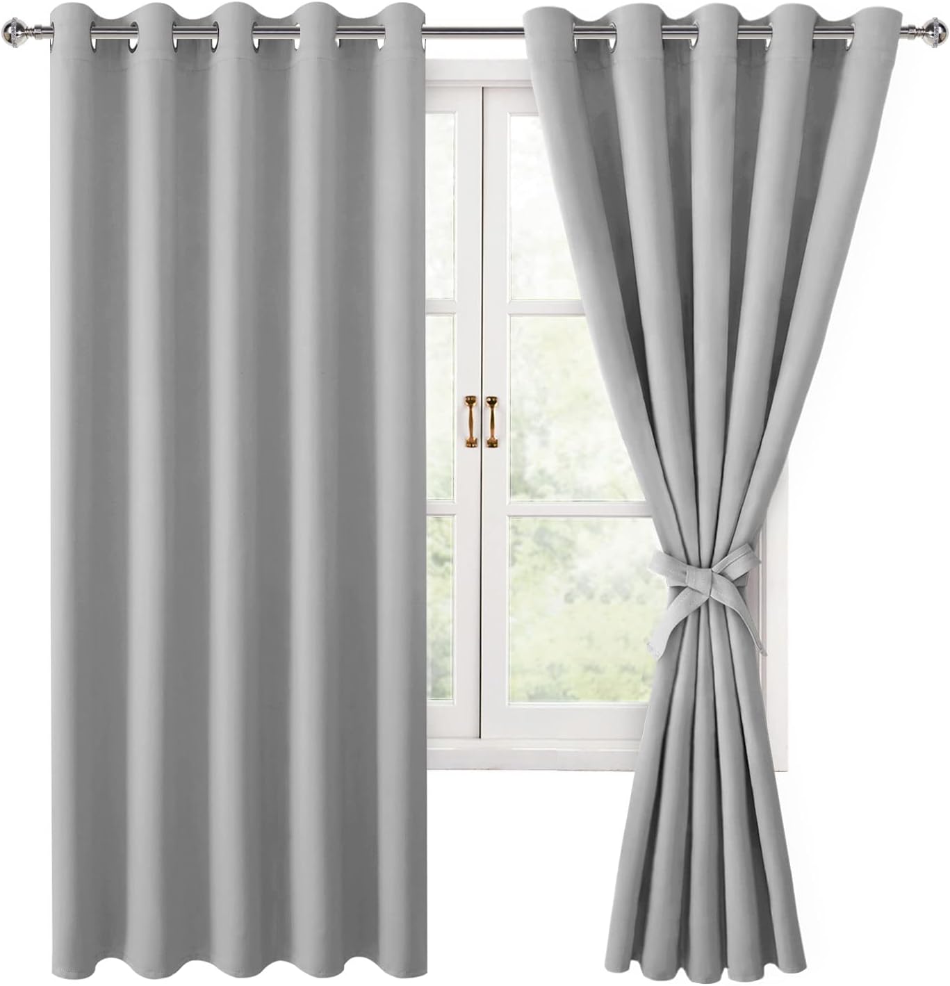 Hiasan Grommet Blackout Curtains for Bedroom - 60 x 72 in