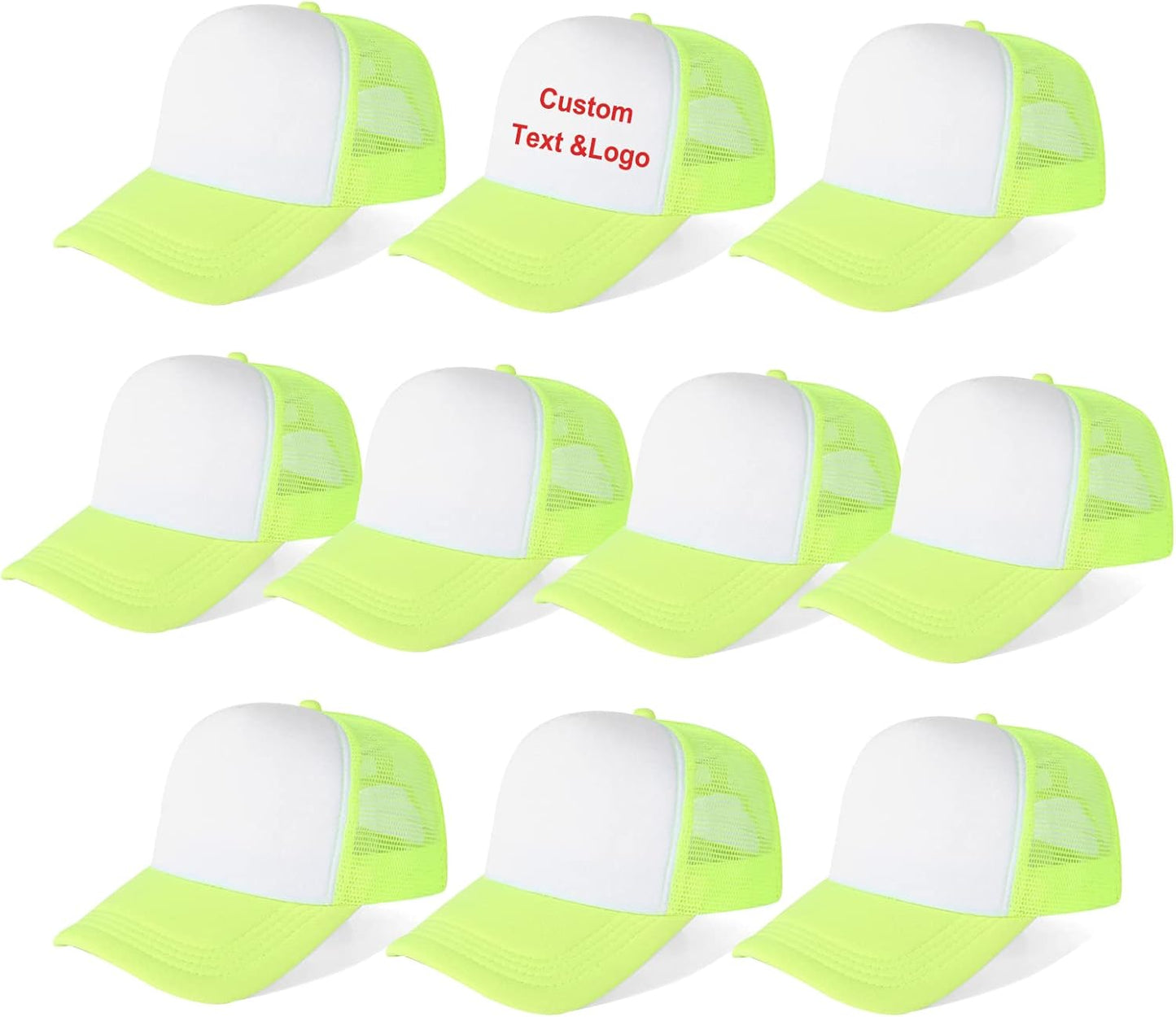 Ultrafun Trucker Hats 10 Pack Adjustable Blank Caps for DIY