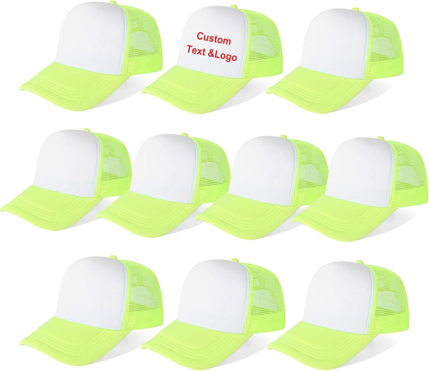 Ultrafun Trucker Hats 10 Pack Adjustable Blank Caps for DIY