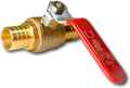 XFITTING 1 in Pex Ball Valve Hot Red (10-Pack) - Compact Brass