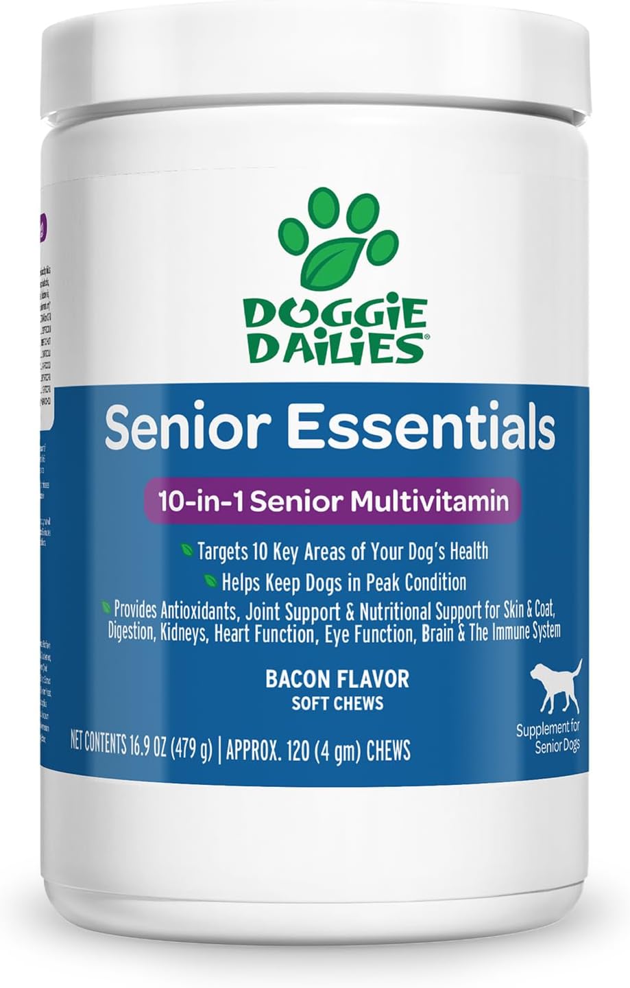 Doggie Dailies Senior Essentials Multivitamin for Dogs Soft Chews