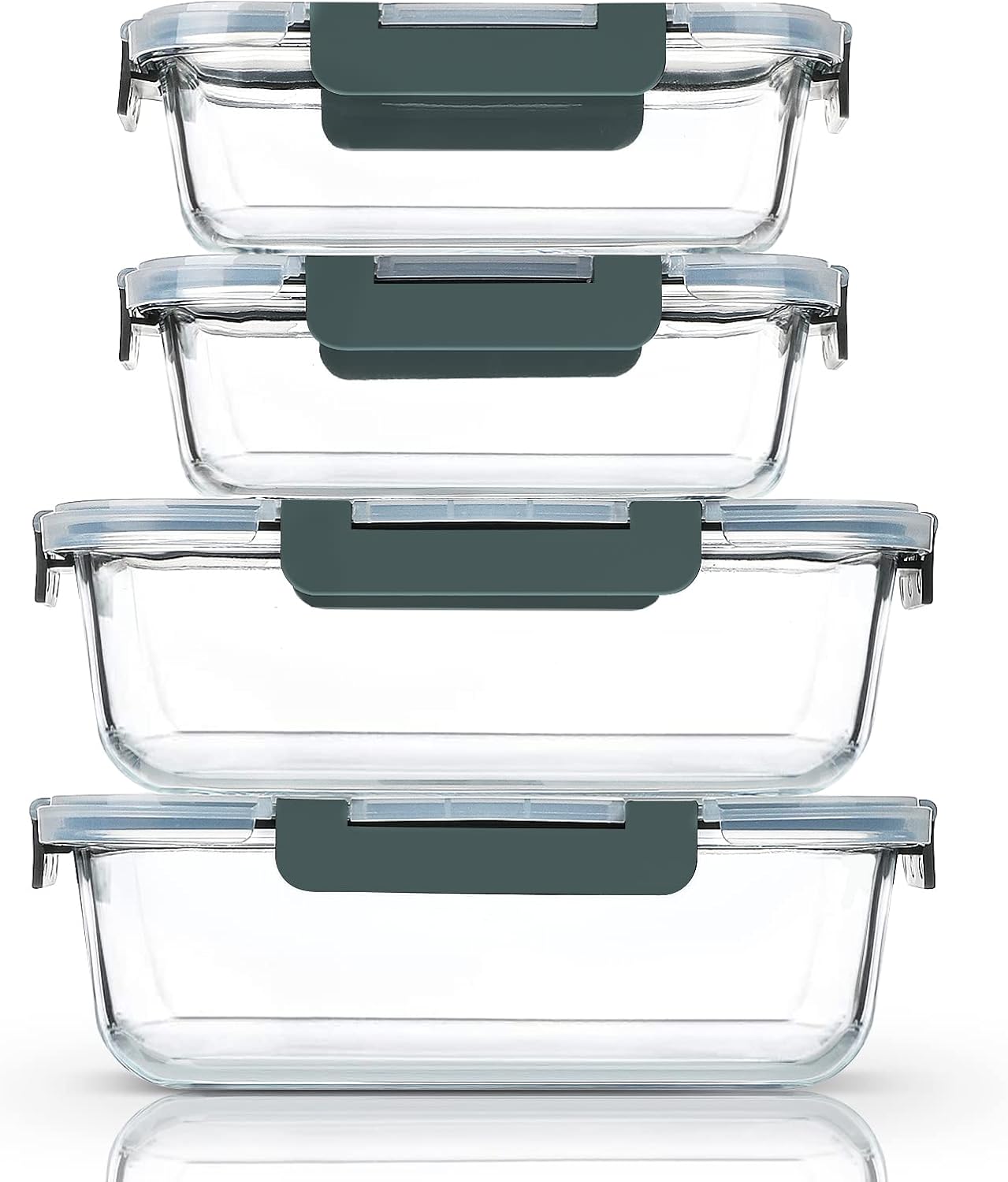 Extra Large Glass Containers Set - Airtight & Versatile Storage Solution