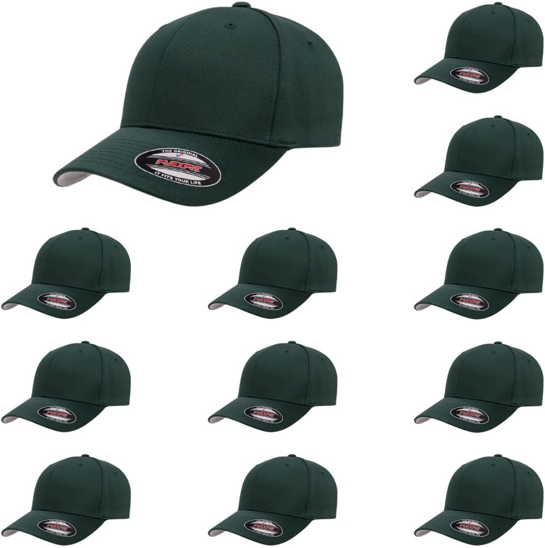 Flexfit Wooly Combed Premium 6-Panel Baseball Cap for Comfort