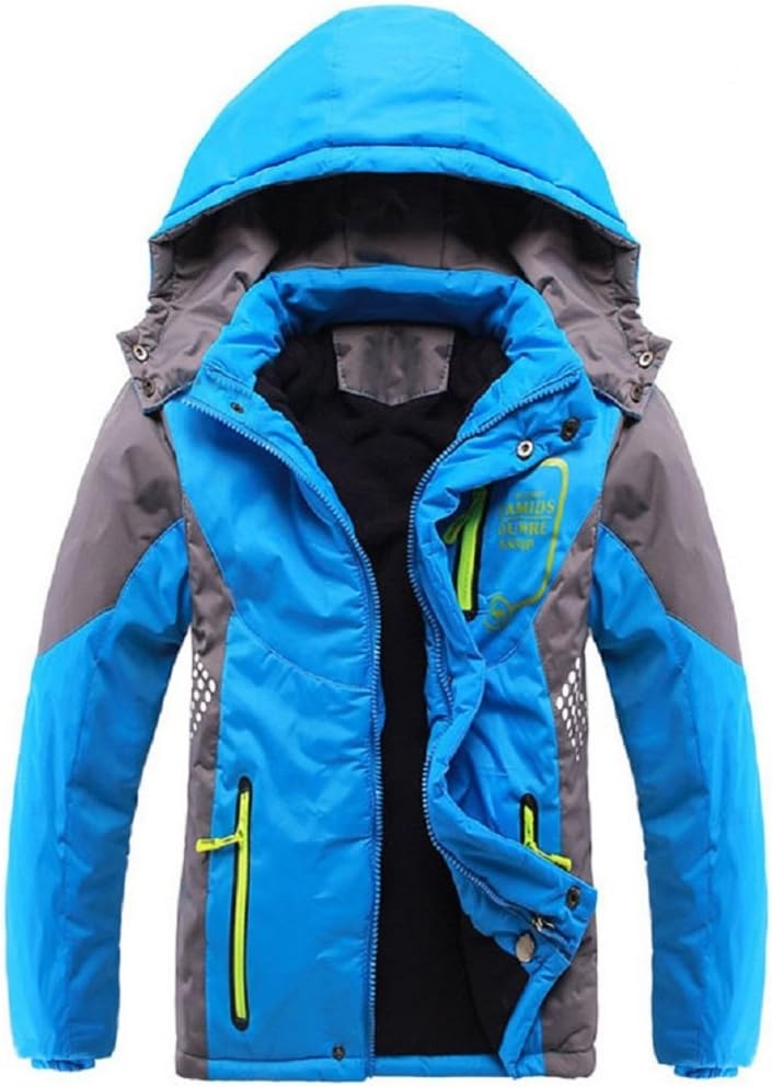 Vinmin Boys Thicken Fleece Hooded Jacket for All Seasons