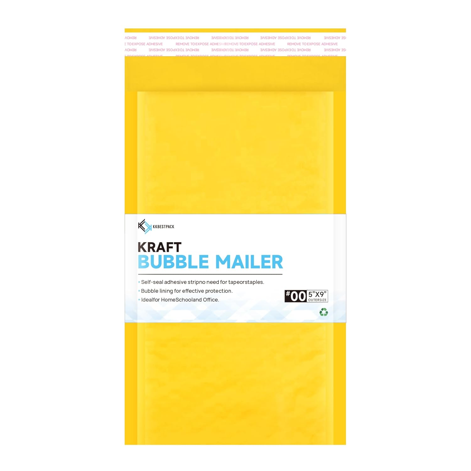 Kraft Bubble Mailers 5x10 Inch Self-Seal Padded Envelopes Pack