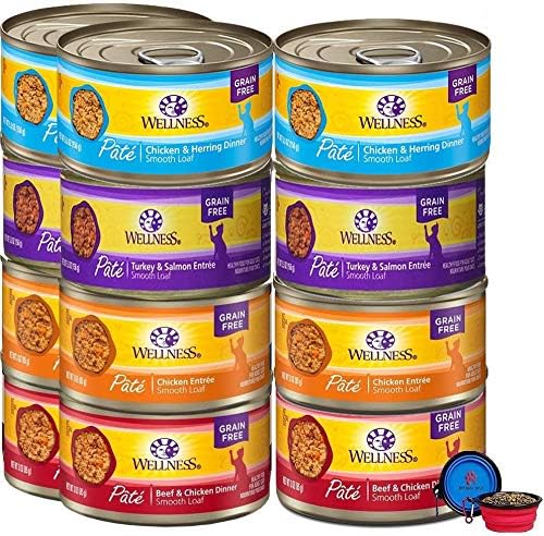 Wellness Natural Premium Canned Cat Wet Food Variety Pack 12 Cans