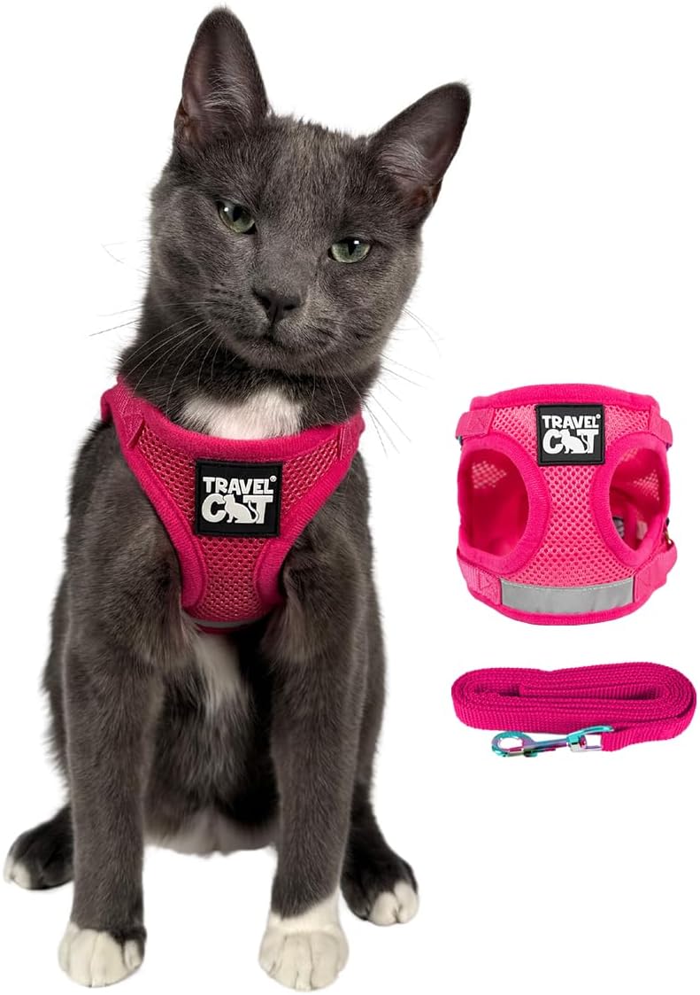 Travel Cat Harness and Leash Set for Comfortable Outdoor Adventures