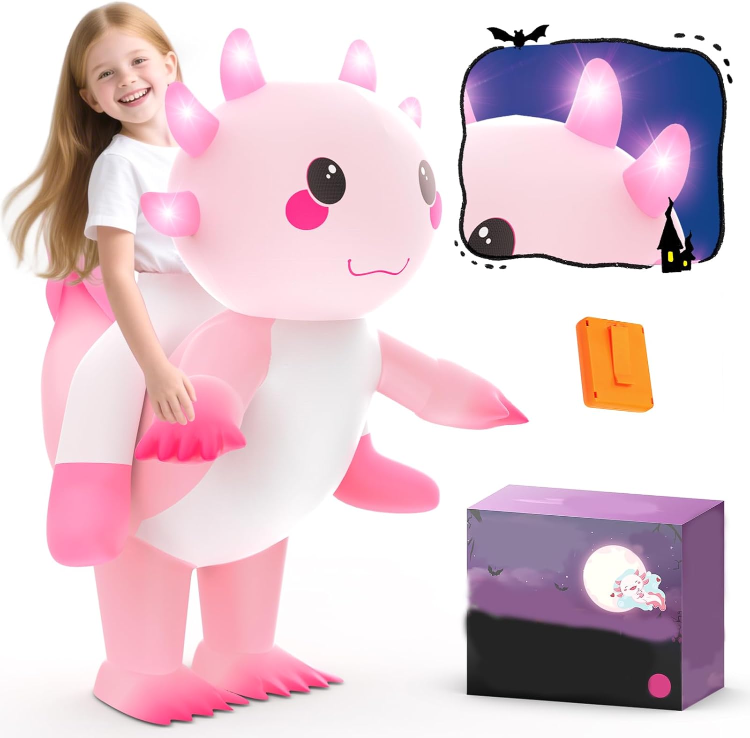 Skirfy Inflatable Costume for Kids - Glow in The Dark Fun