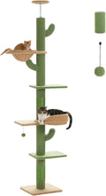 Floor to Ceiling Cat Tree Cactus Tower - Adjustable Tall Cat Tree