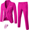 YND Men's Slim Fit 3 Piece Suit Set - Modern Slim Tailoring