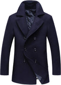 Chouyatou Men's Classic Notched Collar Wool Blend Pea Coat Review