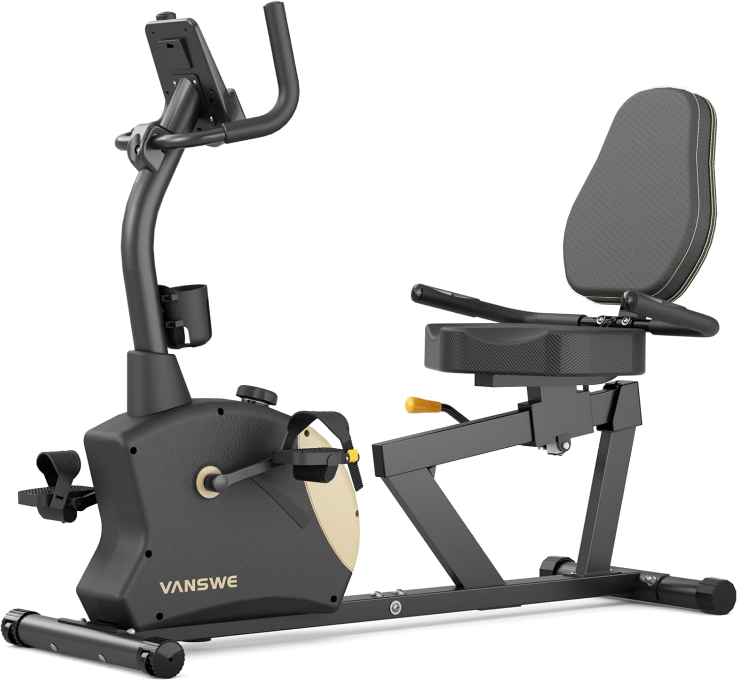 VANSWE Recumbent Exercise Bike with Magnetic Resistance and Bluetooth