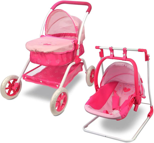 Anivia 2-in-1 Doll Bed & Swings for 18 Dolls