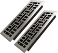 4x12 in Heavy Duty Walkable Floor Register 2 Pack - Satin Nickel
