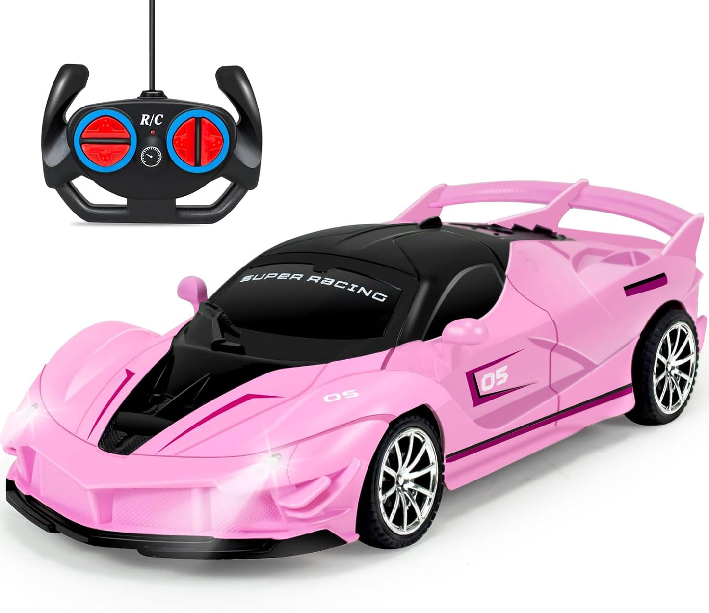 Pink 1:18 RC Racing Car - Ideal Kids Gift!