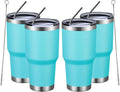 30oz Insulated Tumbler 4 Pack Light Blue - Double Wall Travel Cups