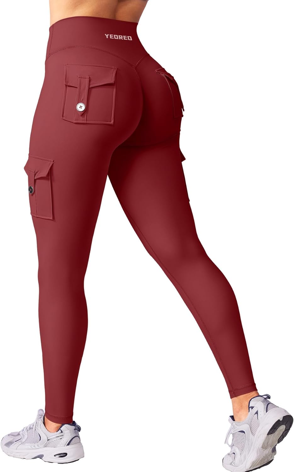 YEOREO CoreFlex Workout Cargo Leggings for Women with Pockets